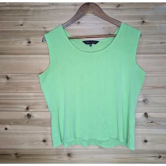 Ming Wang Tops - Ming Wang Top Womens Petite‎ XL Green Lime Shell Tank Business Career